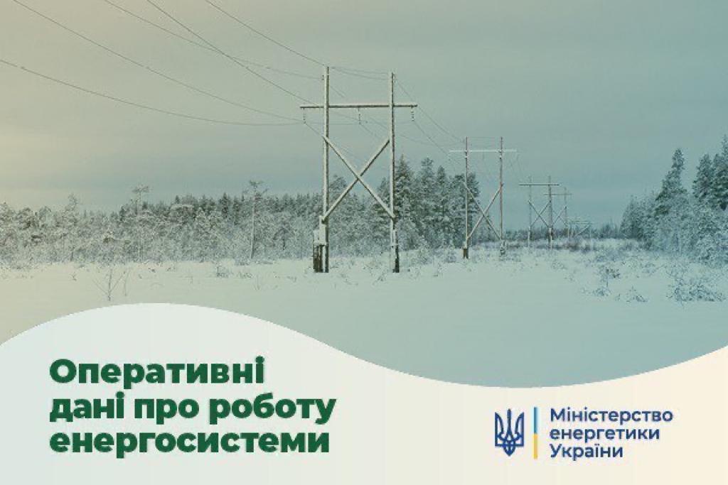 СИТУАЦІЯ В ЕНЕРГОСИСТЕМІ на 9 грудня